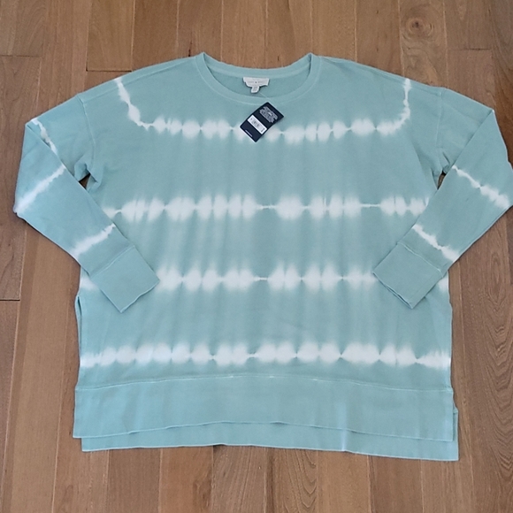 Lucky Brand Sweaters - NWT Lucky Brand green tie dye flowy sweater M